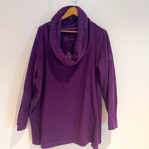 Pennington Active Zone Purple Fleece Cowl Neck Long Sleeves Pullover Top Size 3X